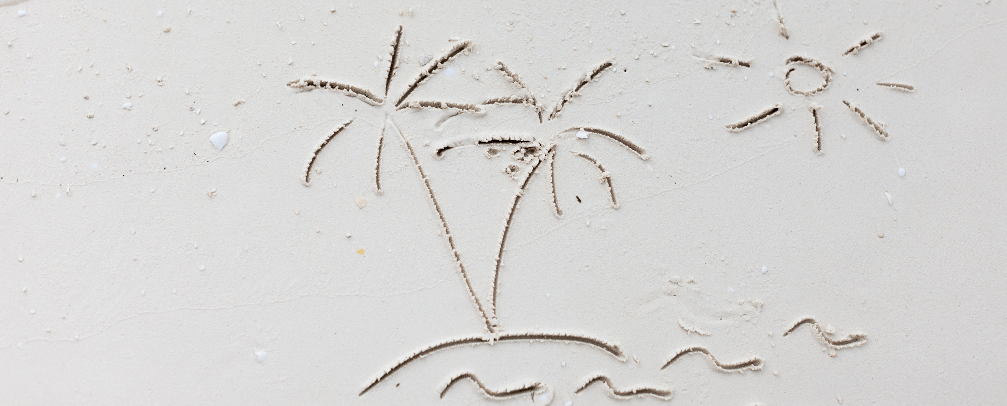 Zeichnung im Sand